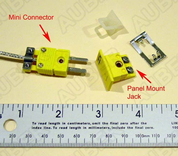 Panel mount mini connector for K thermocouple - Click Image to Close
